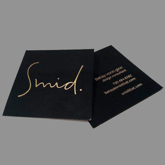 Black gold embossed visiting Card